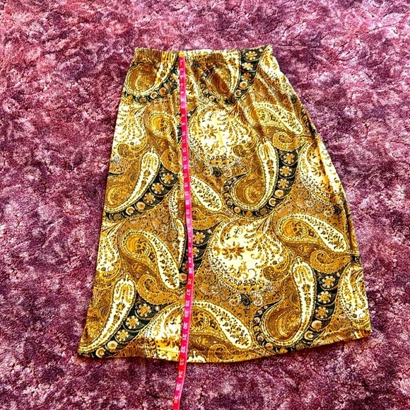 Coldwater Creek Brown Paisley Print Midi Skirt size 12 - Picture 5 of 6